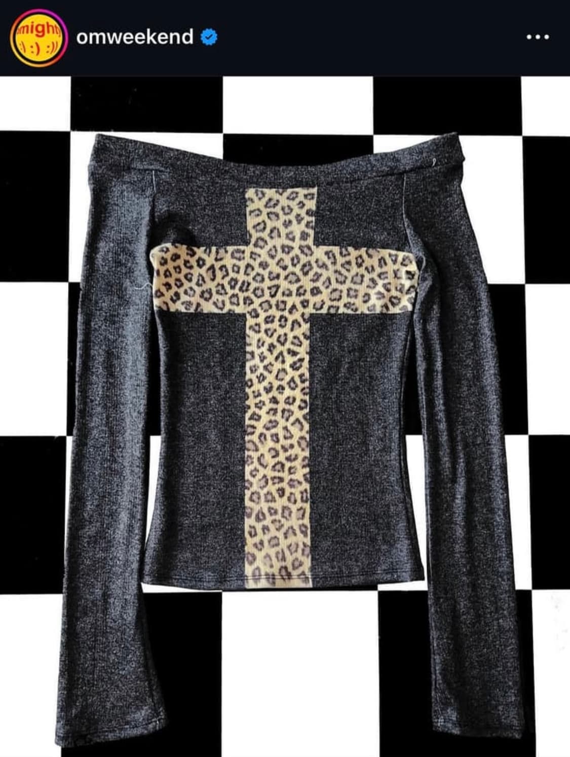 Omighty 레오파드 크로스 니트(kiiki 키키 착용) 상품이미지1
