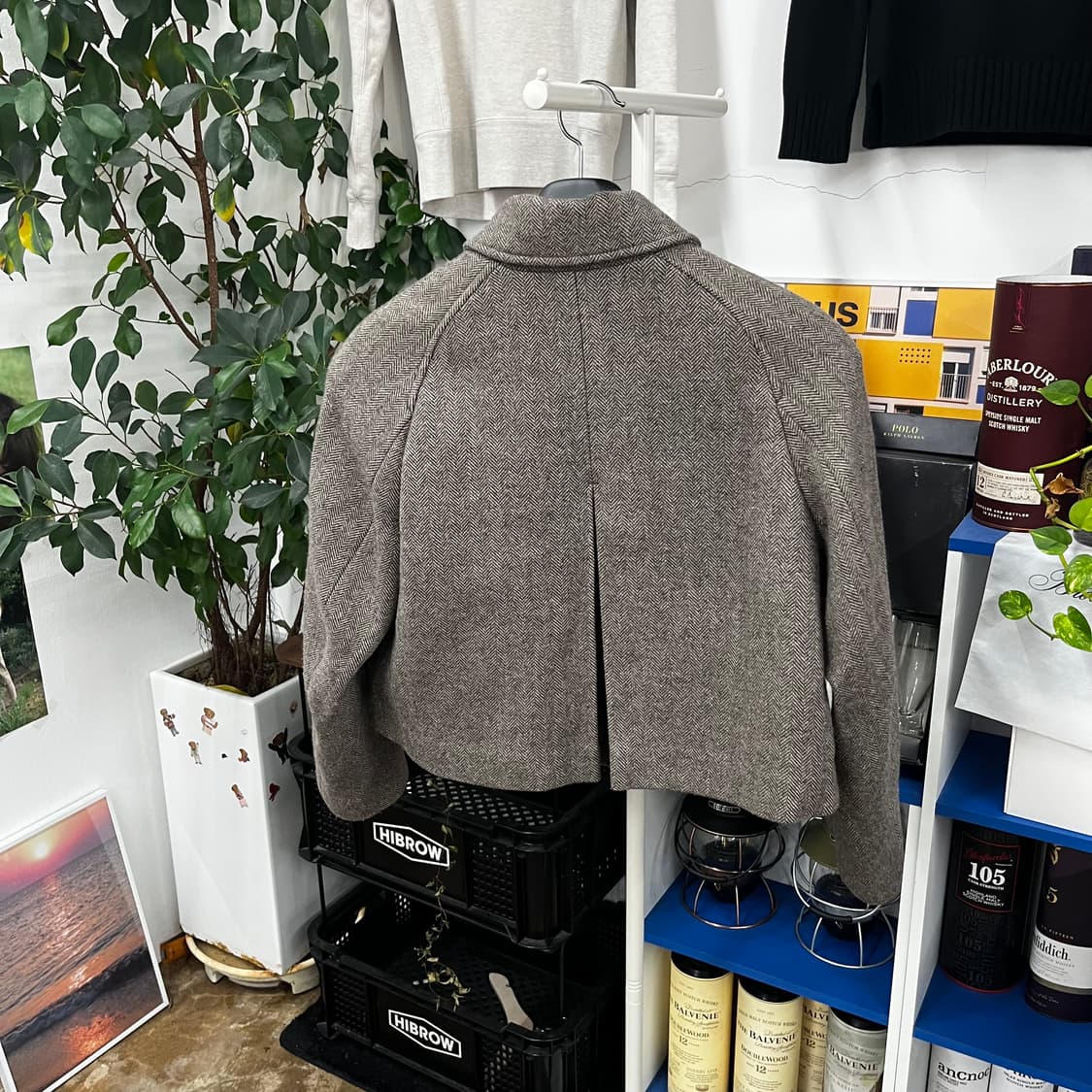 아모멘토 크롭 와이드 헤링본 자켓 F 상품이미지7