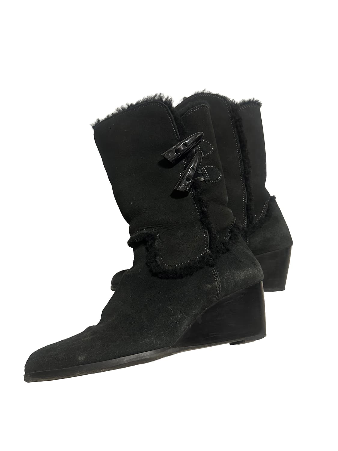 웨지힐 퍼 부츠 상품이미지2