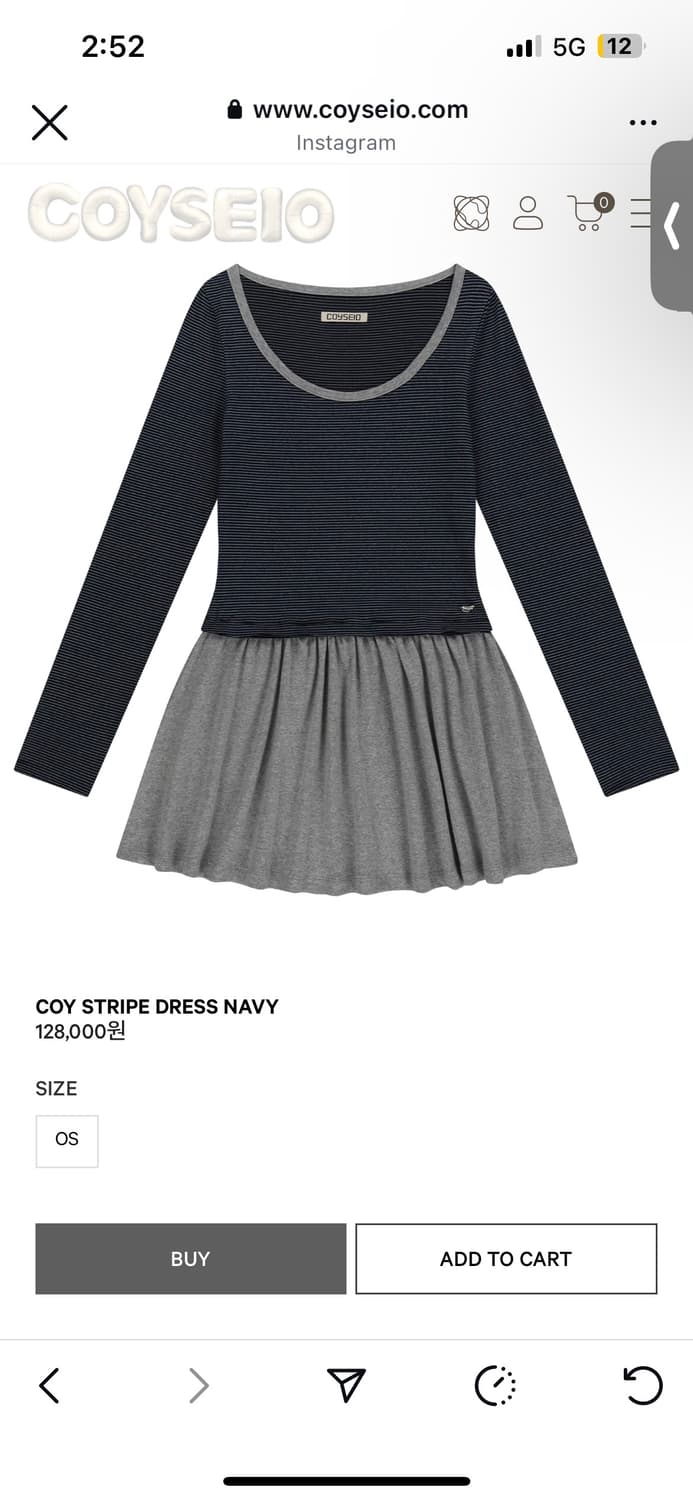 코이세이오 스트라이프 원피스 상품이미지1