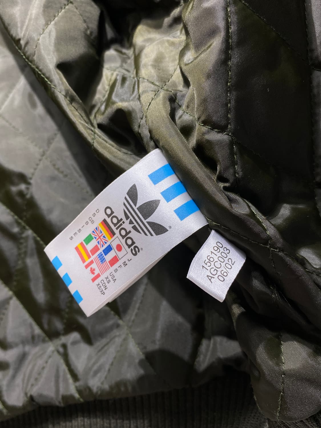 [S] 00s Adidas 아디다스 오리지널 카키 울 블루종 자켓 상품이미지9