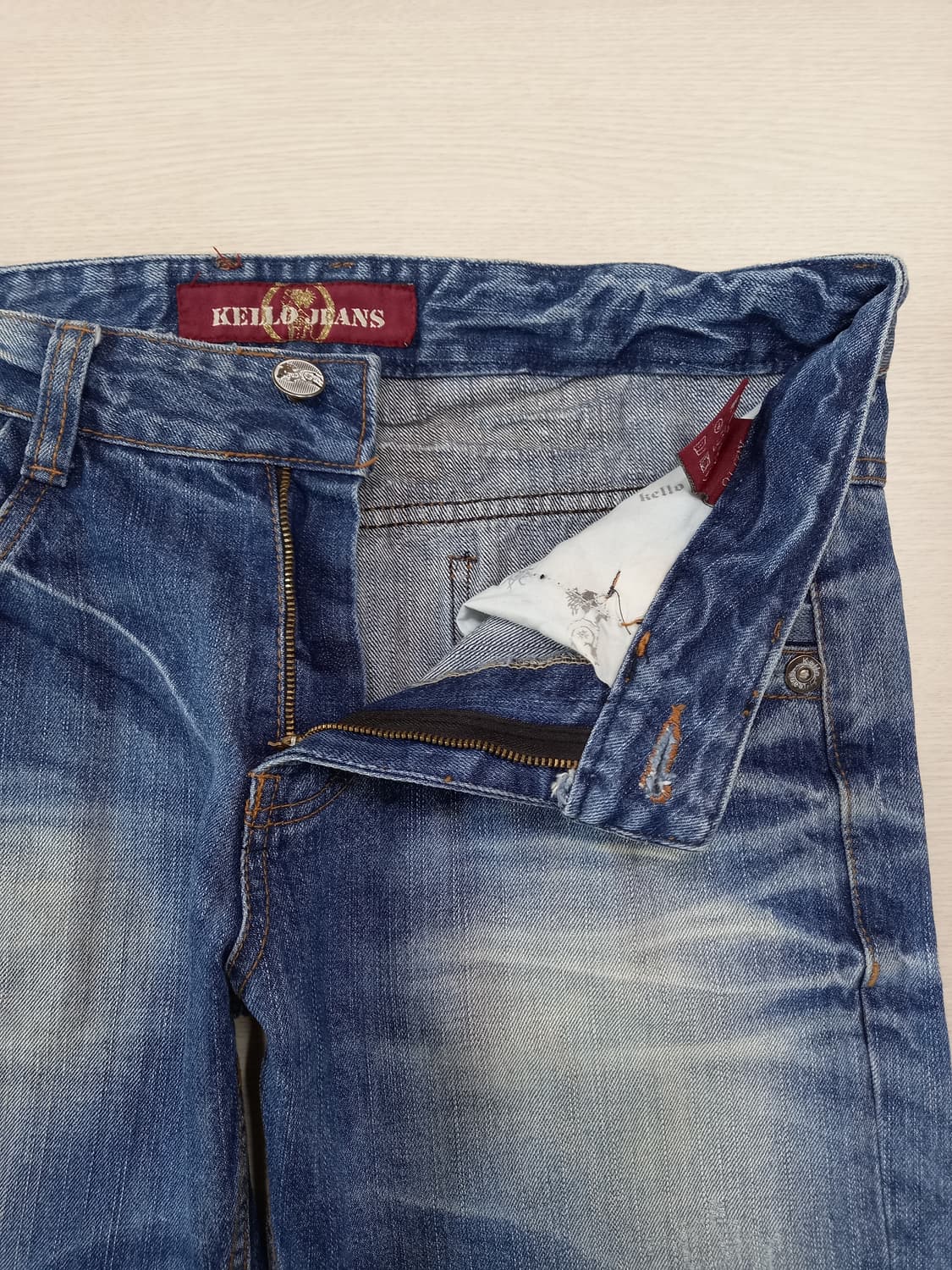 33 KELLO JEANS 데미지워싱 일자진 33-415 상품이미지6