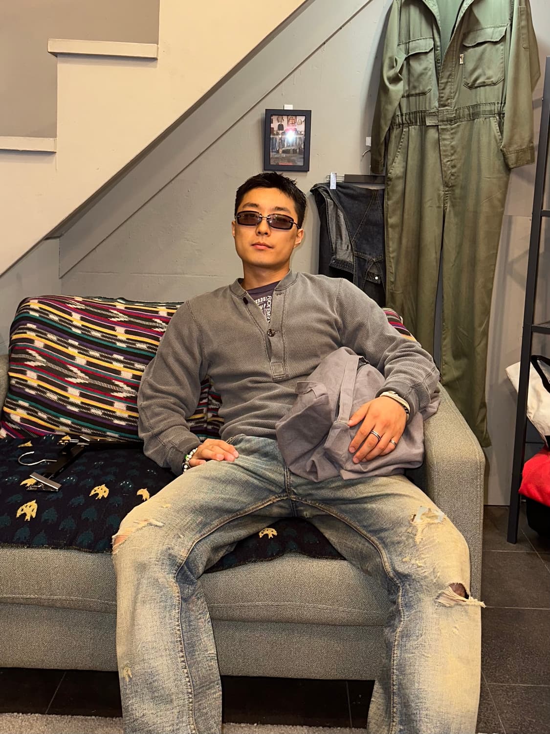 90-00’s Denime sports waffle sleeve 상품이미지2
