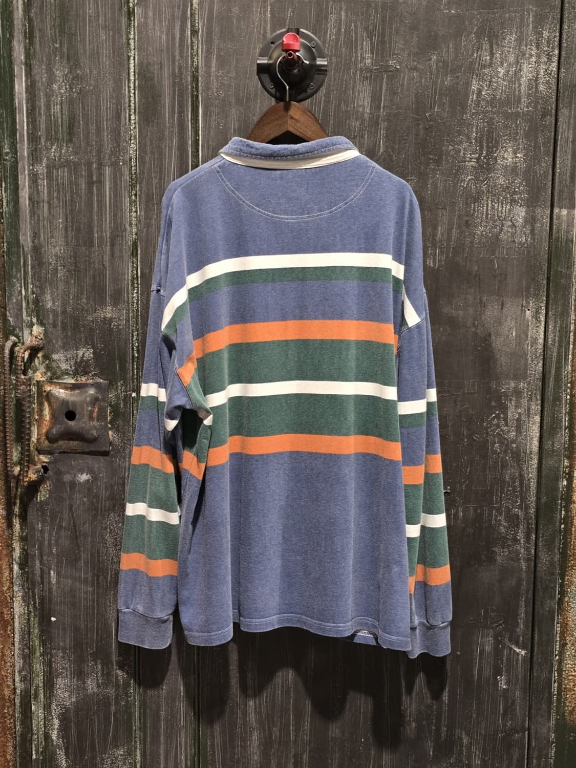 90s CHEVIGNON Striped Rugby Shirt 상품이미지8