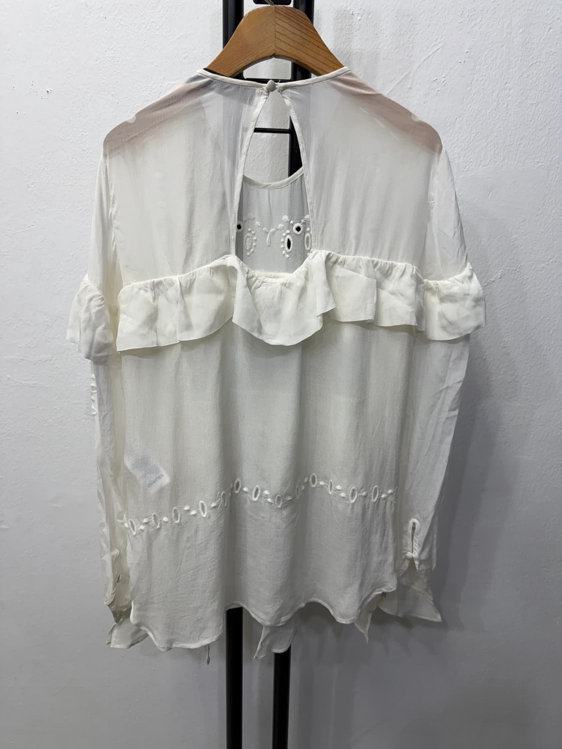 새제품) IRO 이로 한섬 아일렛 레이스 블라우스 34(55-66) 상품이미지7