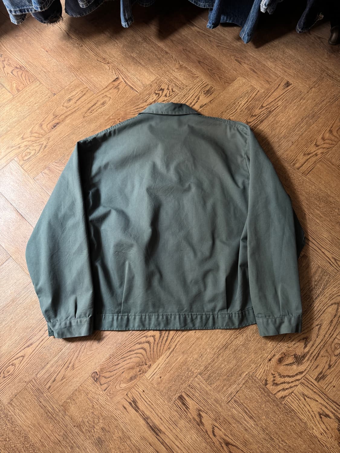 [XL]90's 빈티지 파인그린 메카닉 프렌치 워크 자켓 상품이미지7