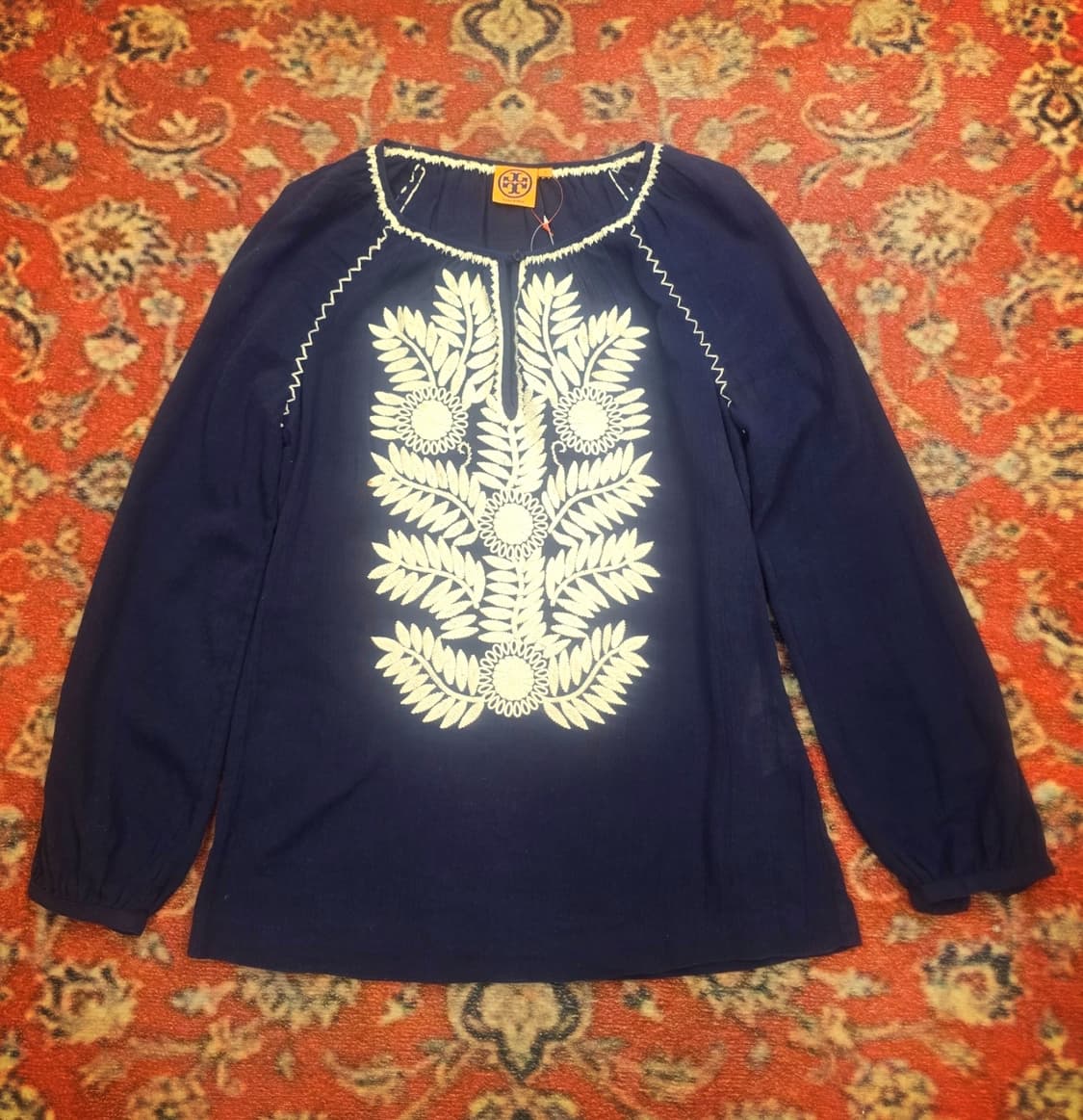토리버치(Tory Burch)킨슬리 에스닉 자수 튜닉 블라우스 상품이미지1