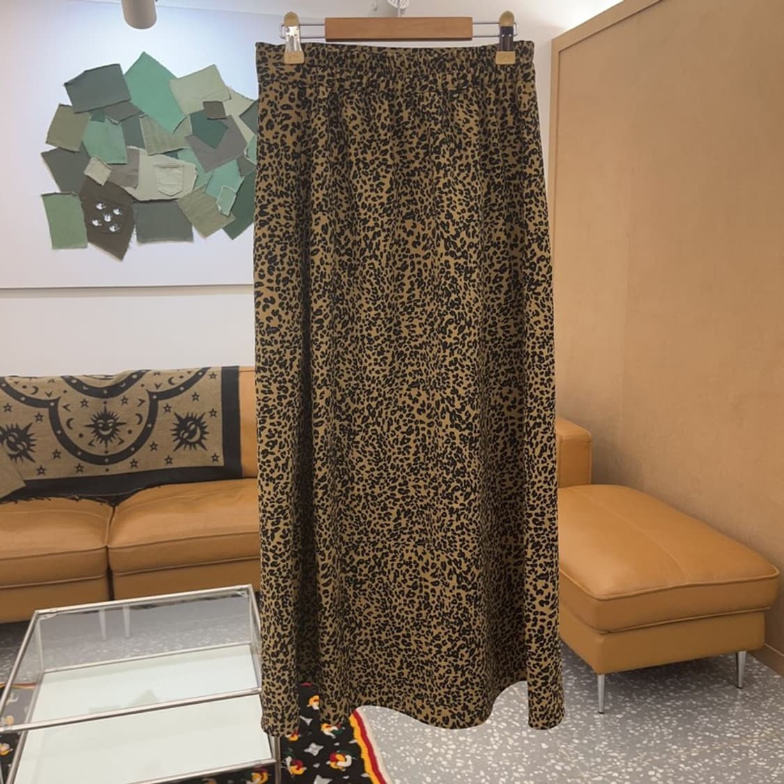 빈티지 모리걸 갸루 호피 레오파드 롱스커트 F C07230 상품이미지4