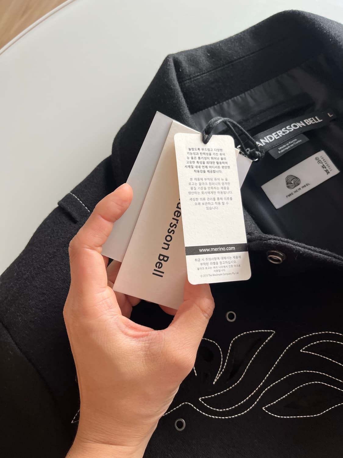 새제품) 엔더슨벨 르망 울 웨스턴 블루종L 상품이미지6