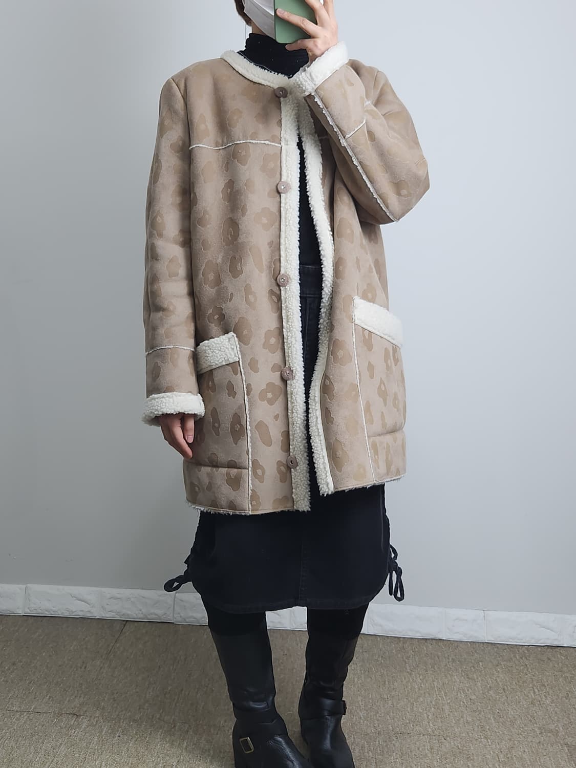 (S'muur)스웨이드 무스탕 자켓 상품이미지4