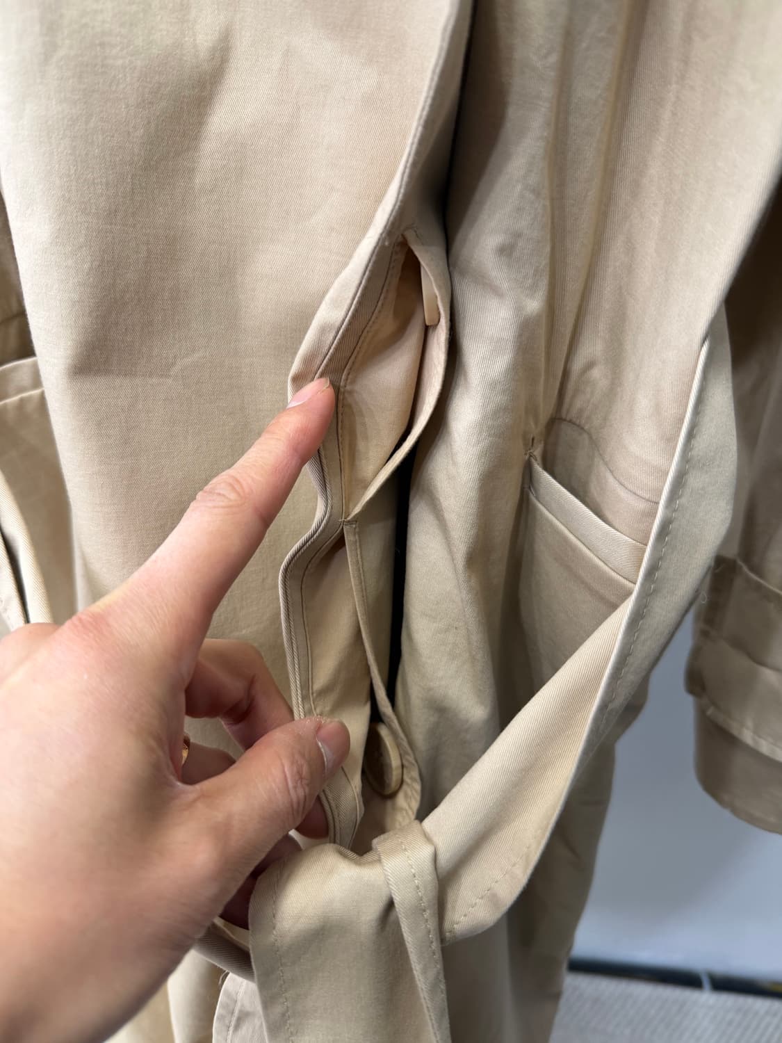 정품) COS 코스 신형 베이지 루즈핏 트렌치 코트 34 상품이미지4