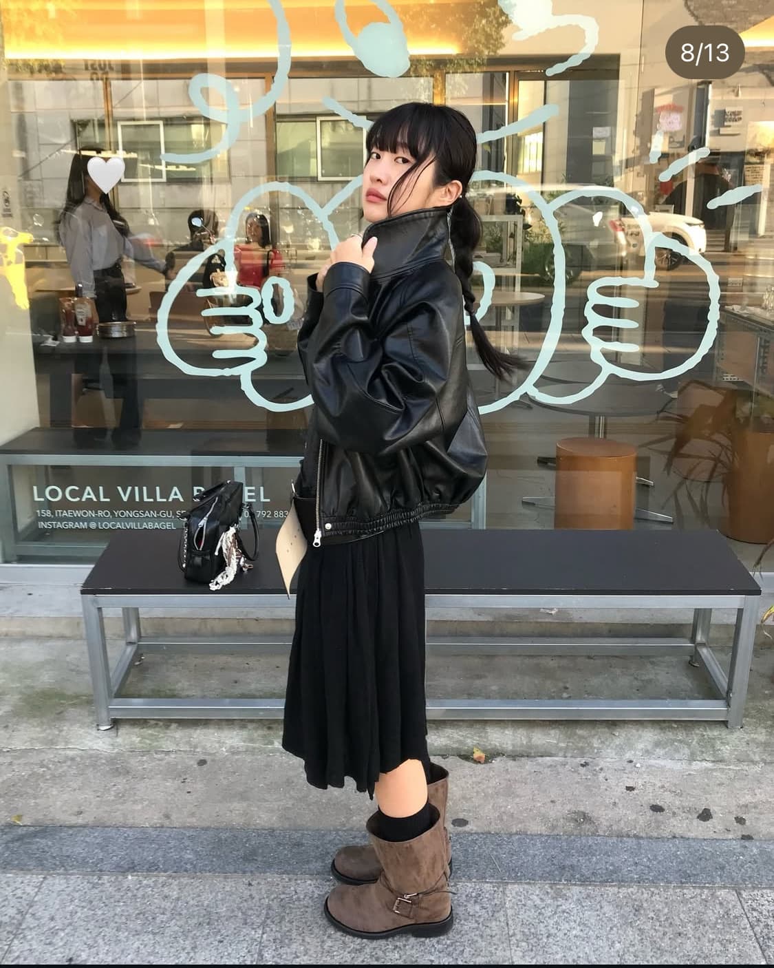 로우클래식 HIGH NECK LEATHER SHORT JACKET 상품이미지2