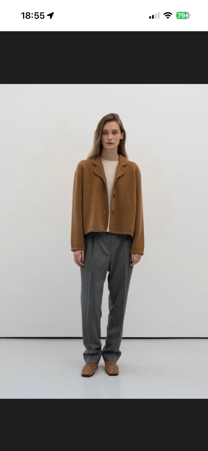 문달 클래식 카라 니트 자켓 상품이미지2