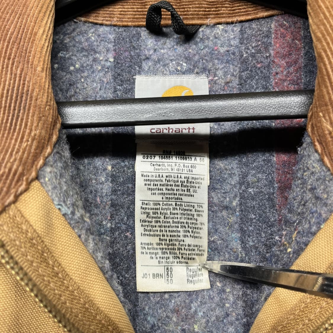 칼하트 J01 디트로이트 자켓 브라운 상품이미지5