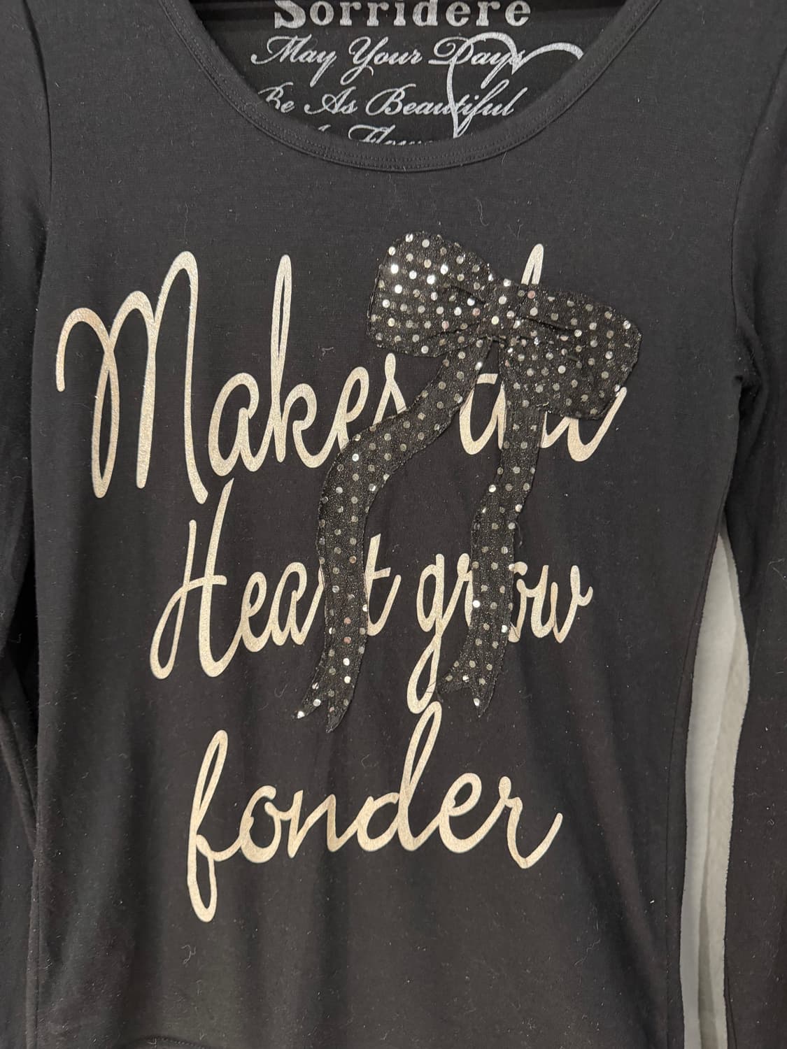 ribbon point lettering long sleeve 상품이미지6