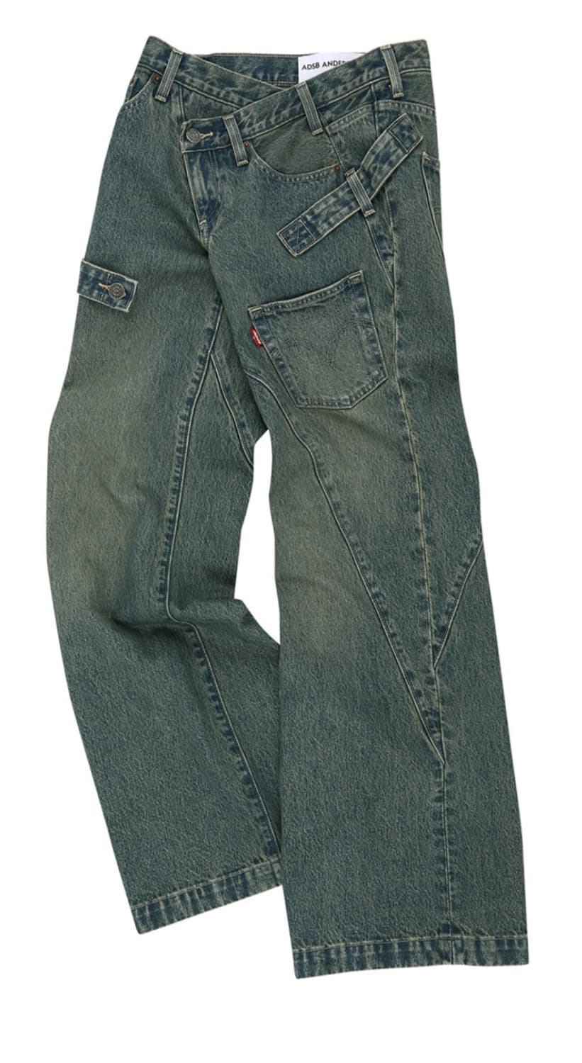 ADSB 앤더슨벨 X 리바이스 우먼 오버레이 진 틴티드 인디고 상품이미지4