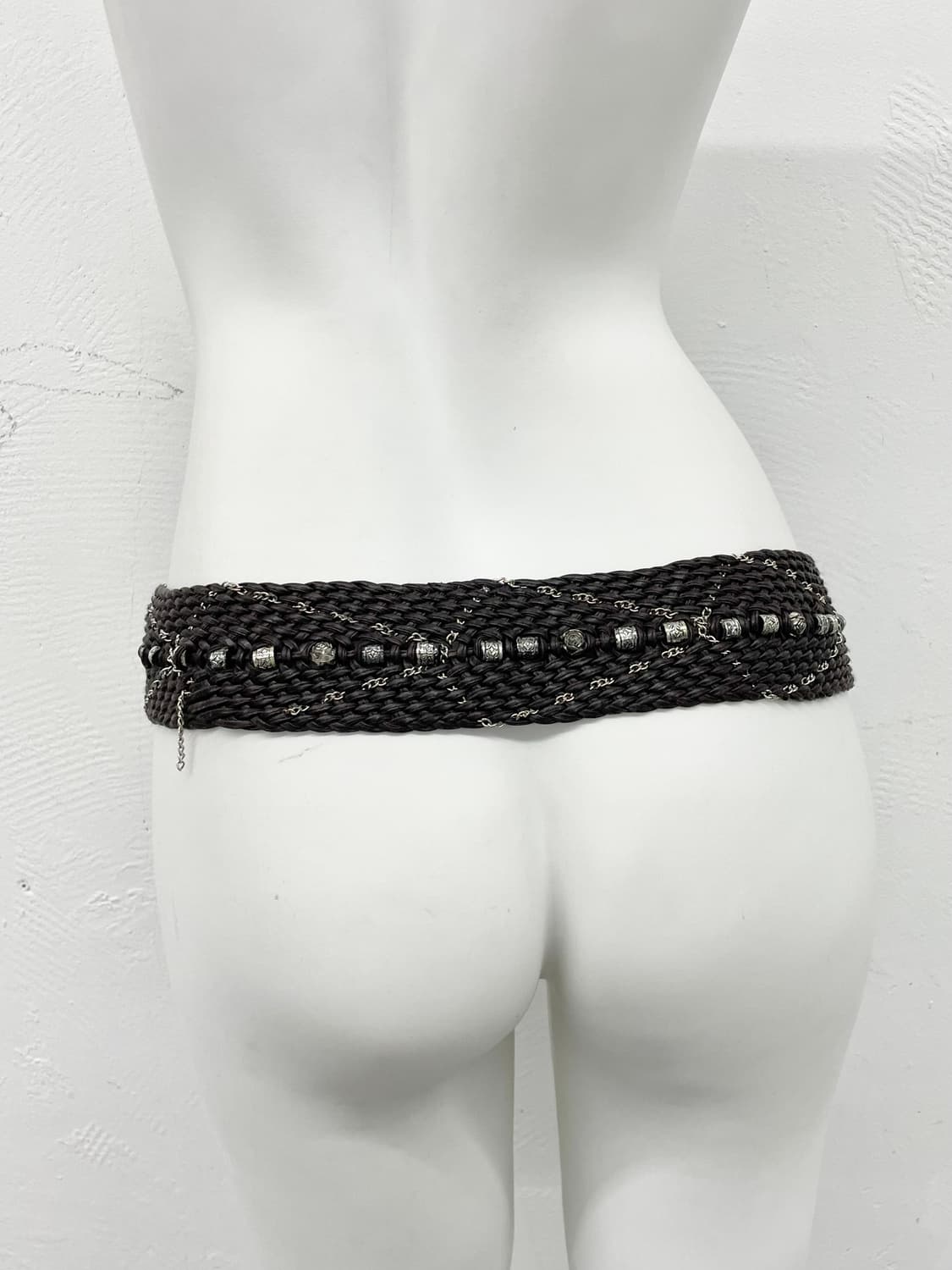 그런지 체인 디테일 위빙 벨트 상품이미지3