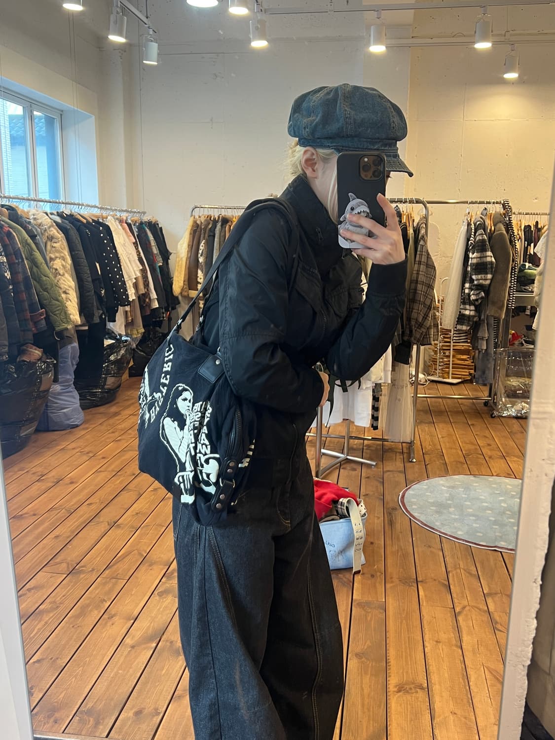 버카루 블랙 나일론 집업 상품이미지4