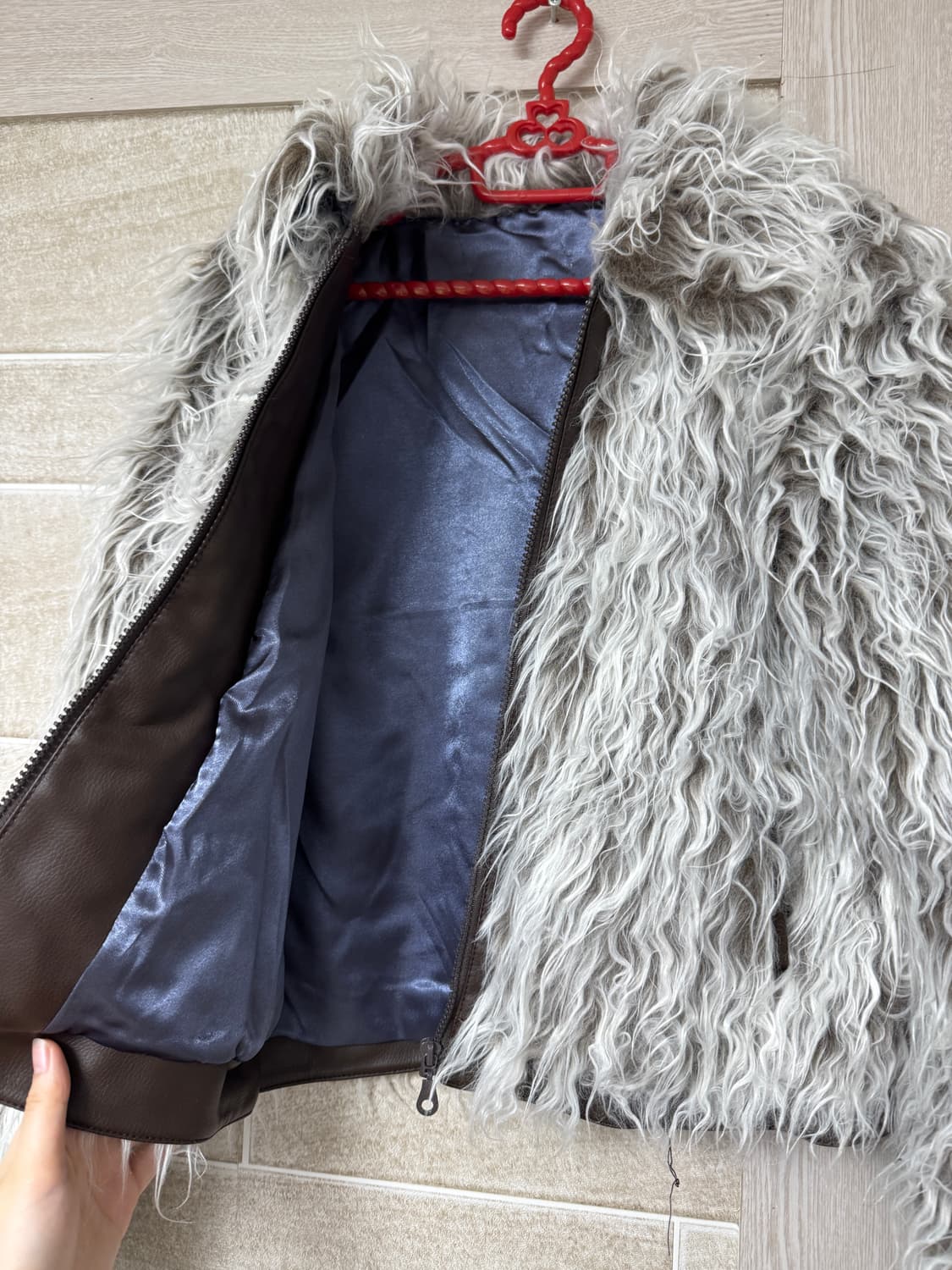 빈티지 가죽 레더 퍼 자켓 상품이미지2