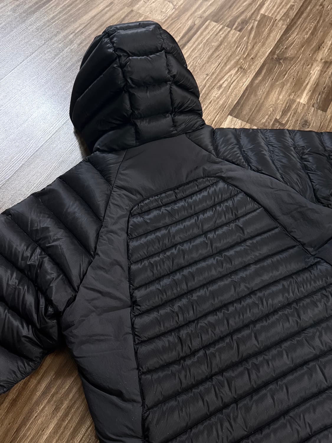 SANSAN GEAR  Paneled Puffer Jacket Black 상품이미지3