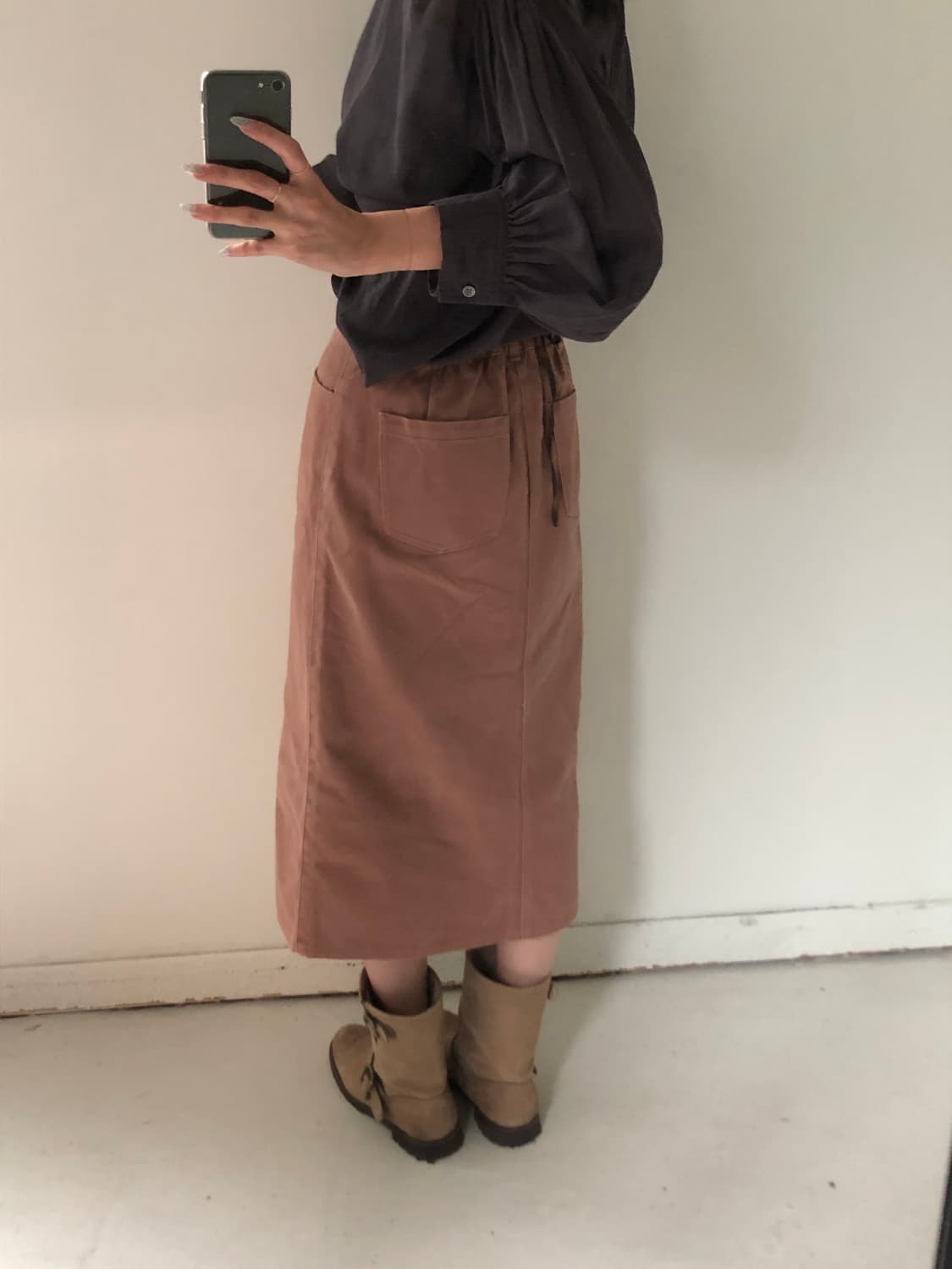 일본빈티지 하이 롱스커트  상품이미지3