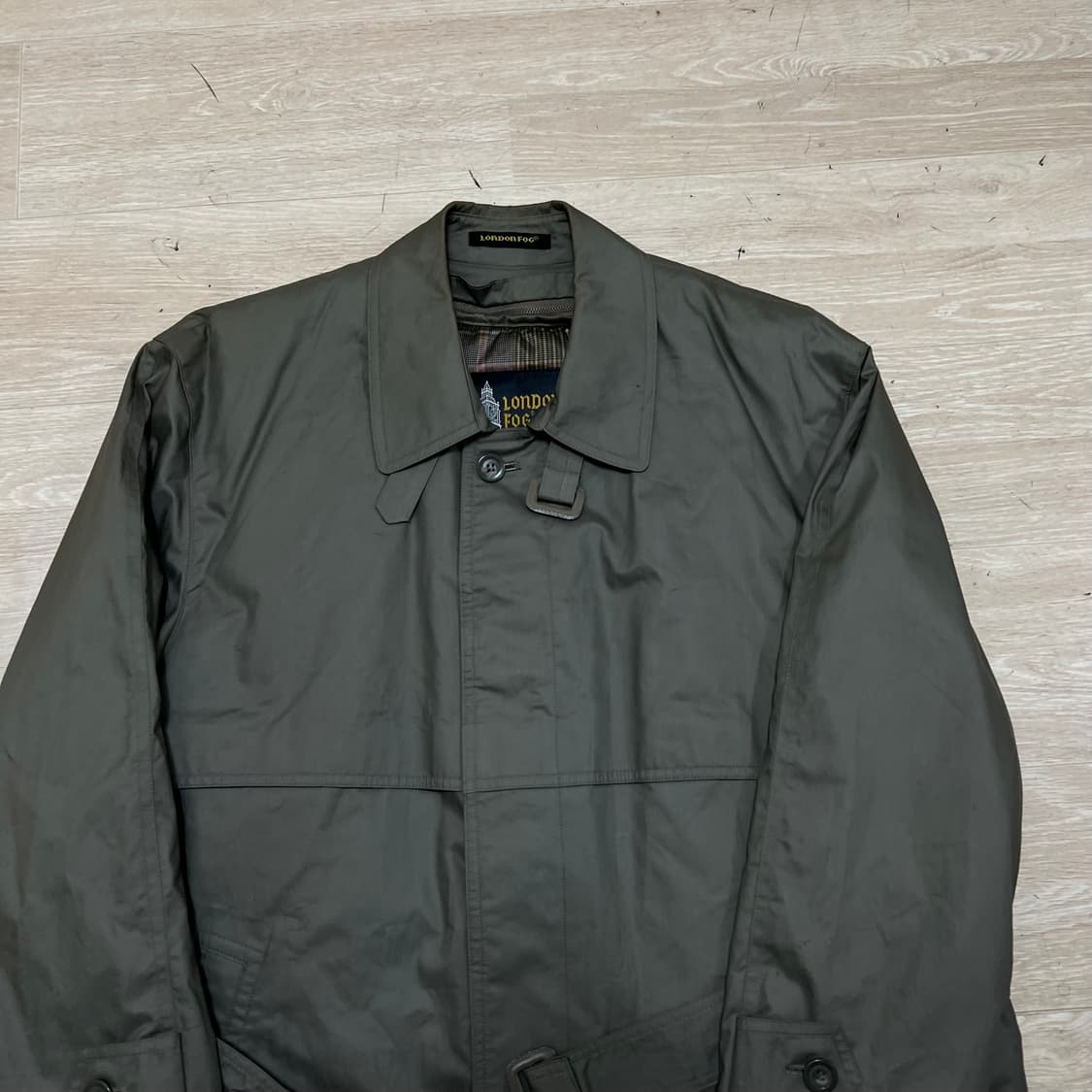 런던포그 클래식 안감 내피 벨티드 싱글 트렌치 맥코트 [카키] 47 상품이미지2