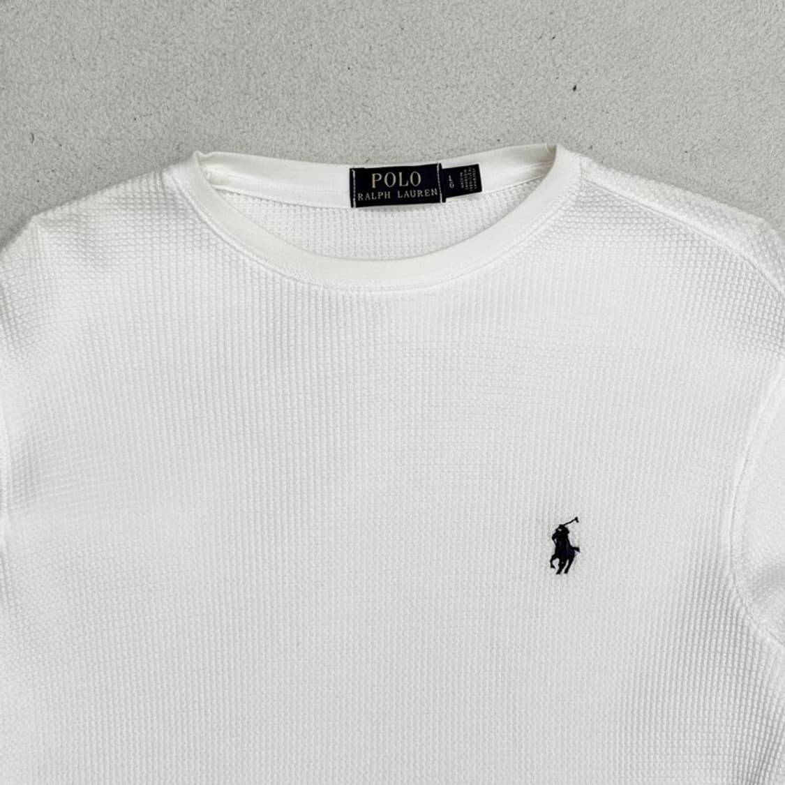 POLO 와플 크루넥 롱 슬리브 L 상품이미지3