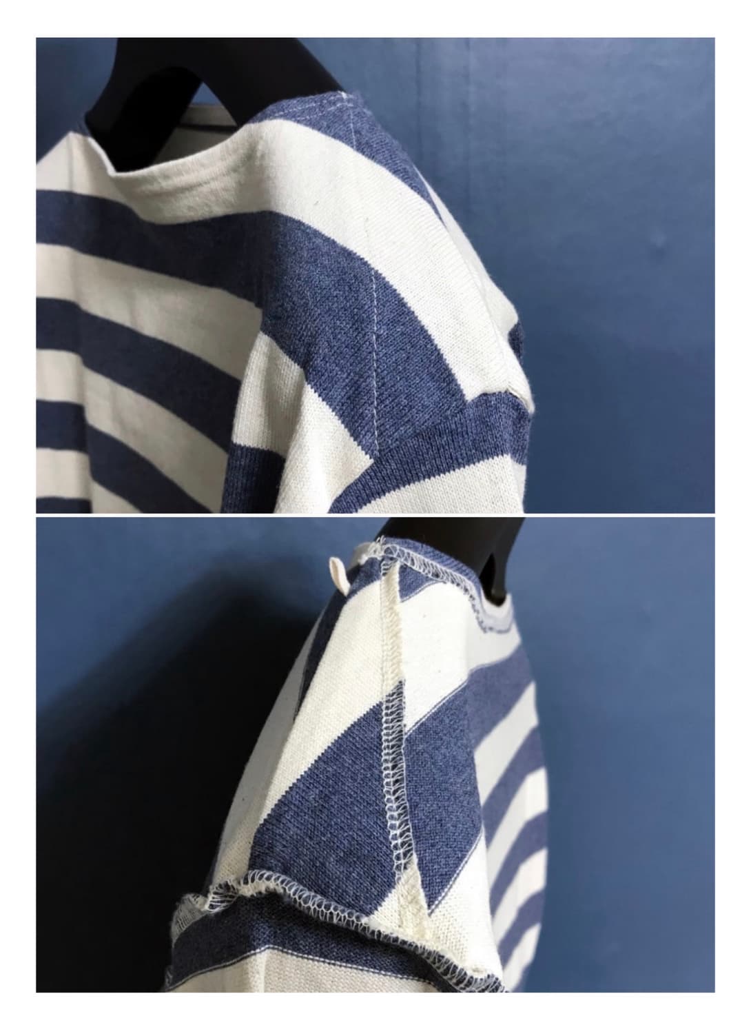 (새제품) 무인양품 태번수 보트넥 스트라이프 티셔츠 상품이미지5