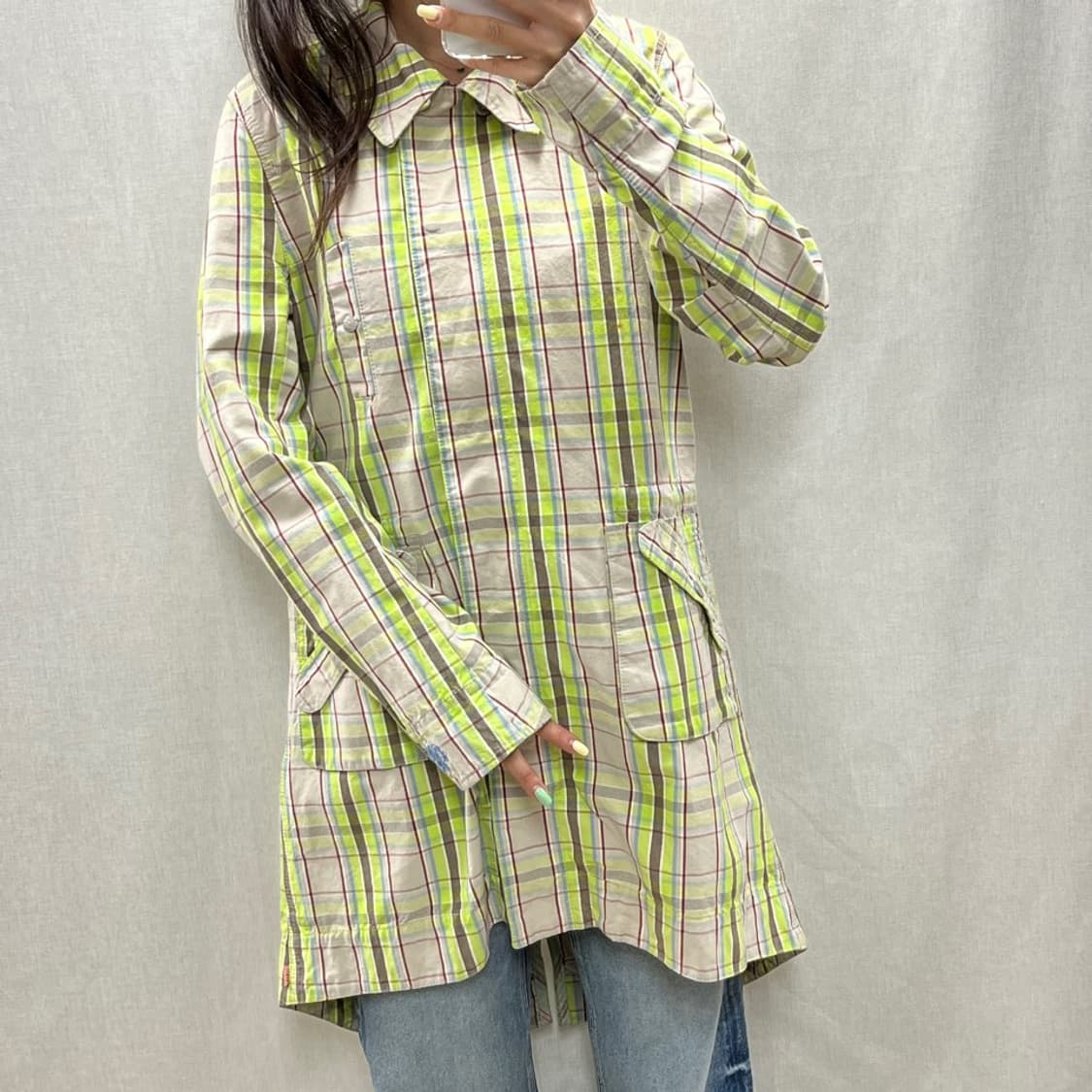오일릴리 체크 코트/#3753 상품이미지2