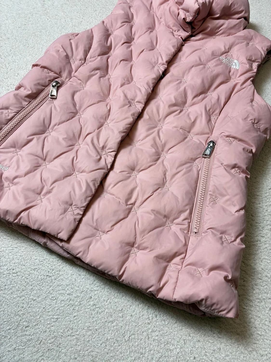 노스페이스 미스티 로즈 핑크 할라 구스다운 패딩 조끼 PN7877 상품이미지4