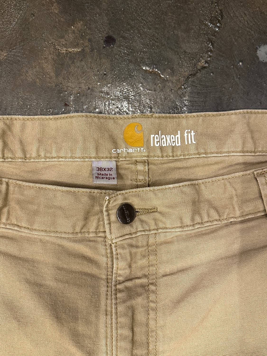 칼하트 릴랙스핏 베이지 카펜터 코튼팬츠 38x32 상품이미지3