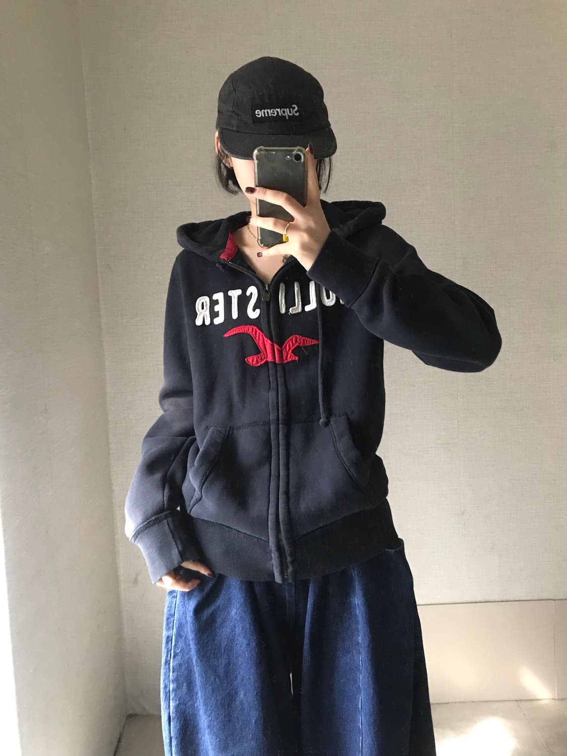 홀리스터 딥네이비 후드집업 상품이미지3