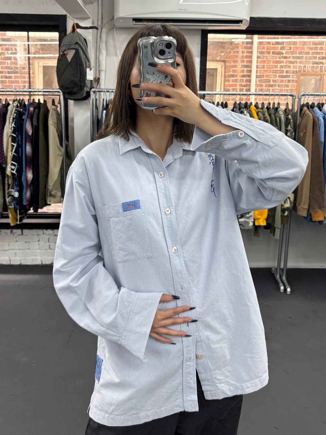 FUBU 푸부 레터링 오버핏 셔츠 상품이미지2