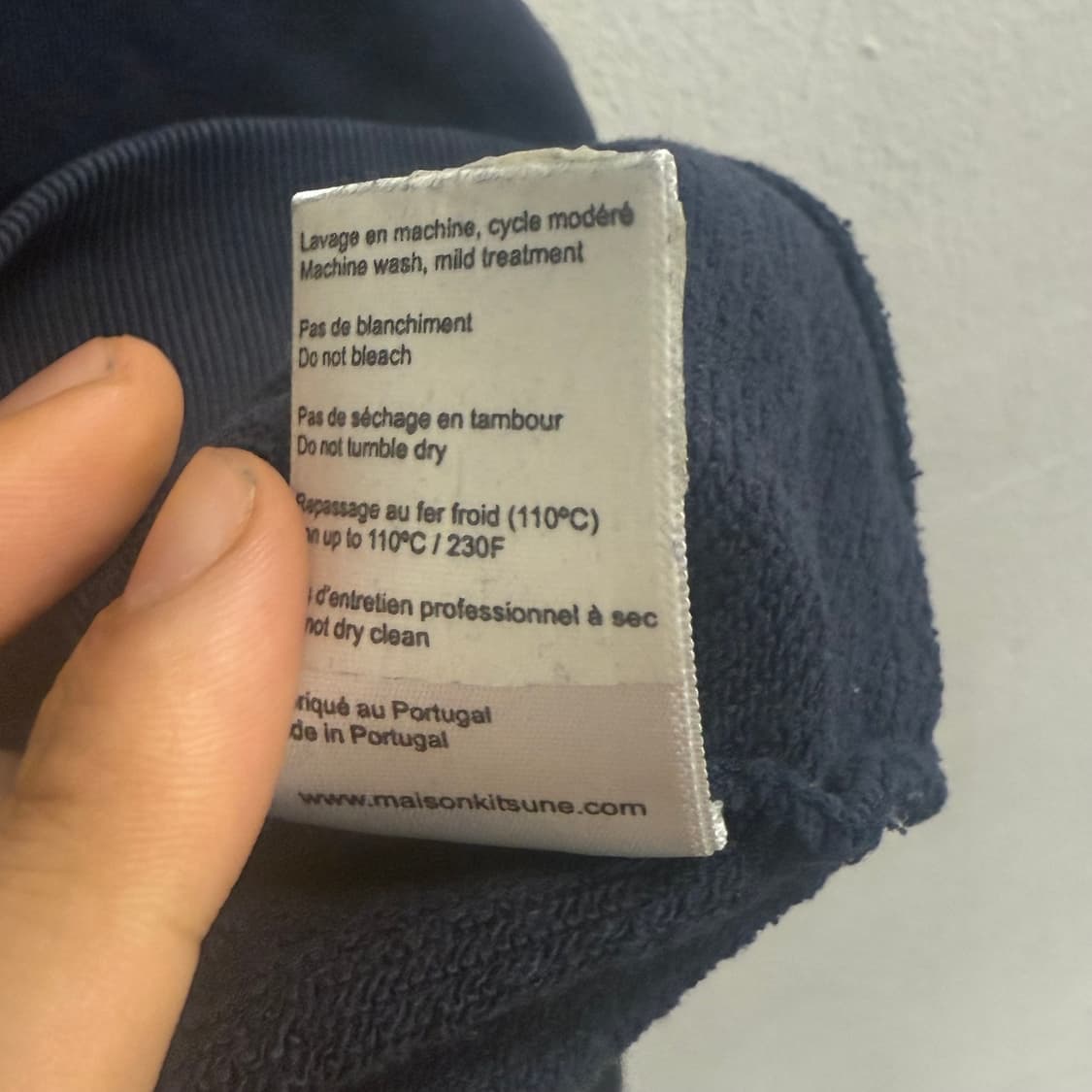 메종키츠네 폭스 헤드 딥네이비 스웨트셔츠 L 상품이미지4