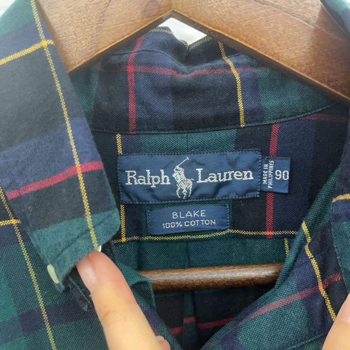 폴로 랄프로렌 블레이크 타탄체크 도그 패치 셔츠 90 C06503 상품이미지5