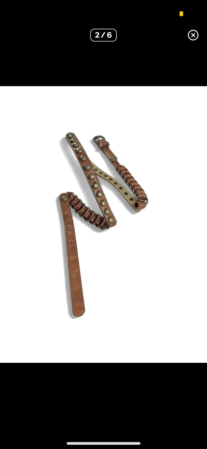 빈티지 스터드 레더 벨트 상품이미지2