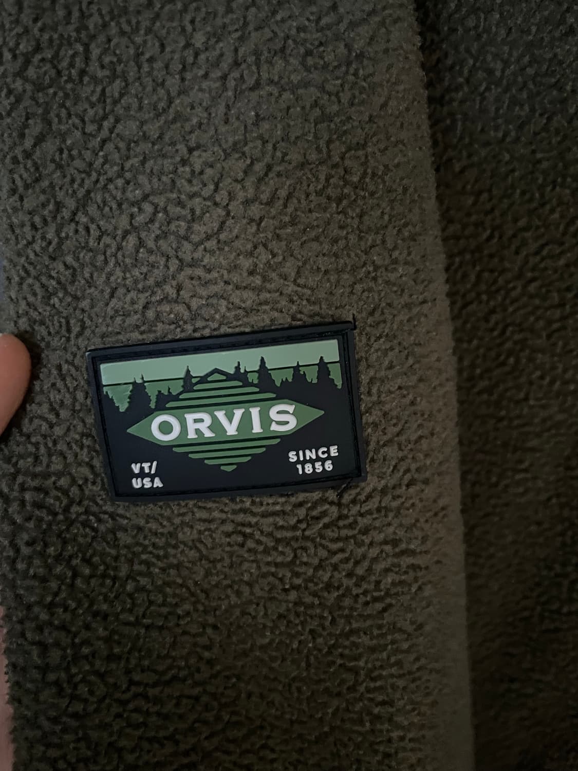 Orvis 다크 올리브그린 집업 플리스 상품이미지1