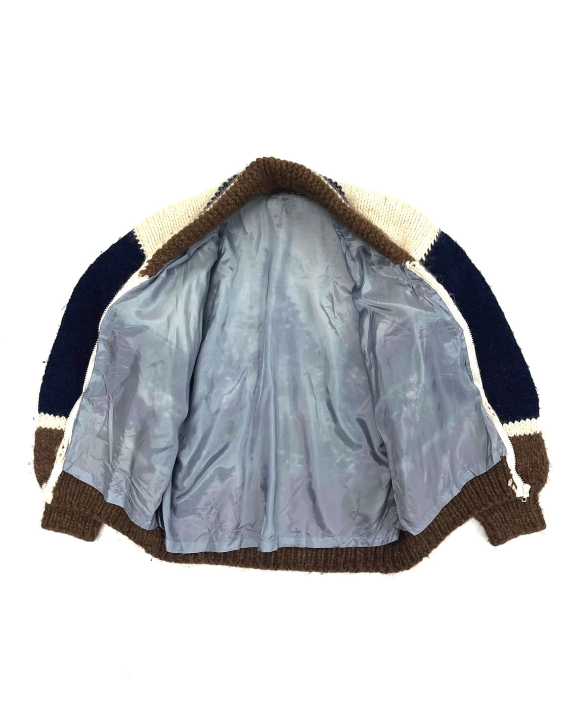 90s 빈티지 핸드메이드 헤비울 코위찬 니트 집업 자켓 상품이미지7
