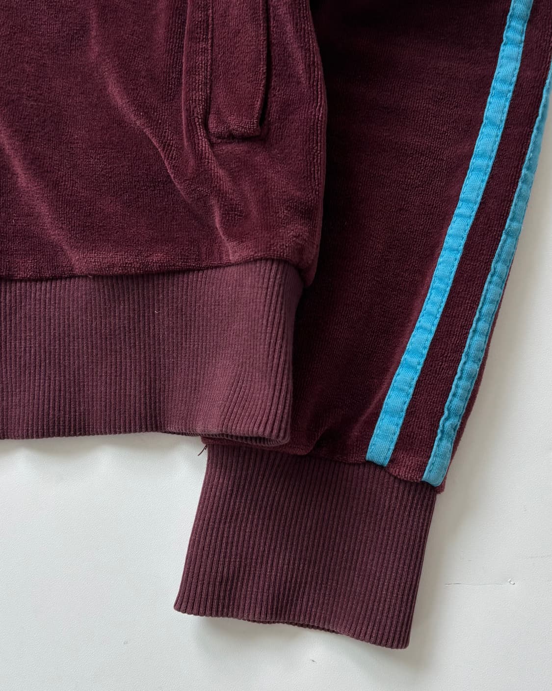 Fredperry 프레드페리 버건디 벨루어 트랙탑  상품이미지6