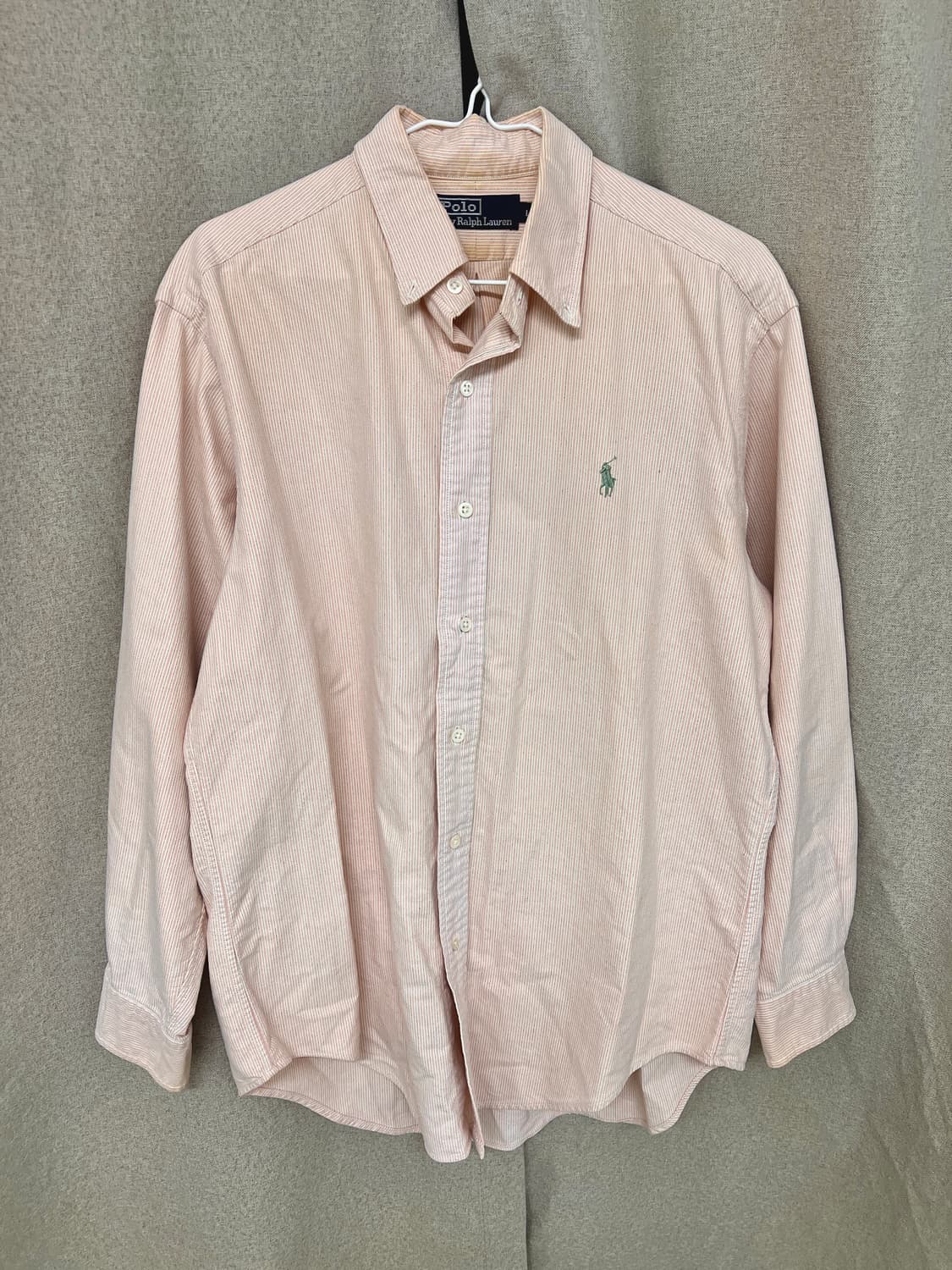 90s 폴로 랄프로렌 핑크 스프라이트 셔츠 L 상품이미지1