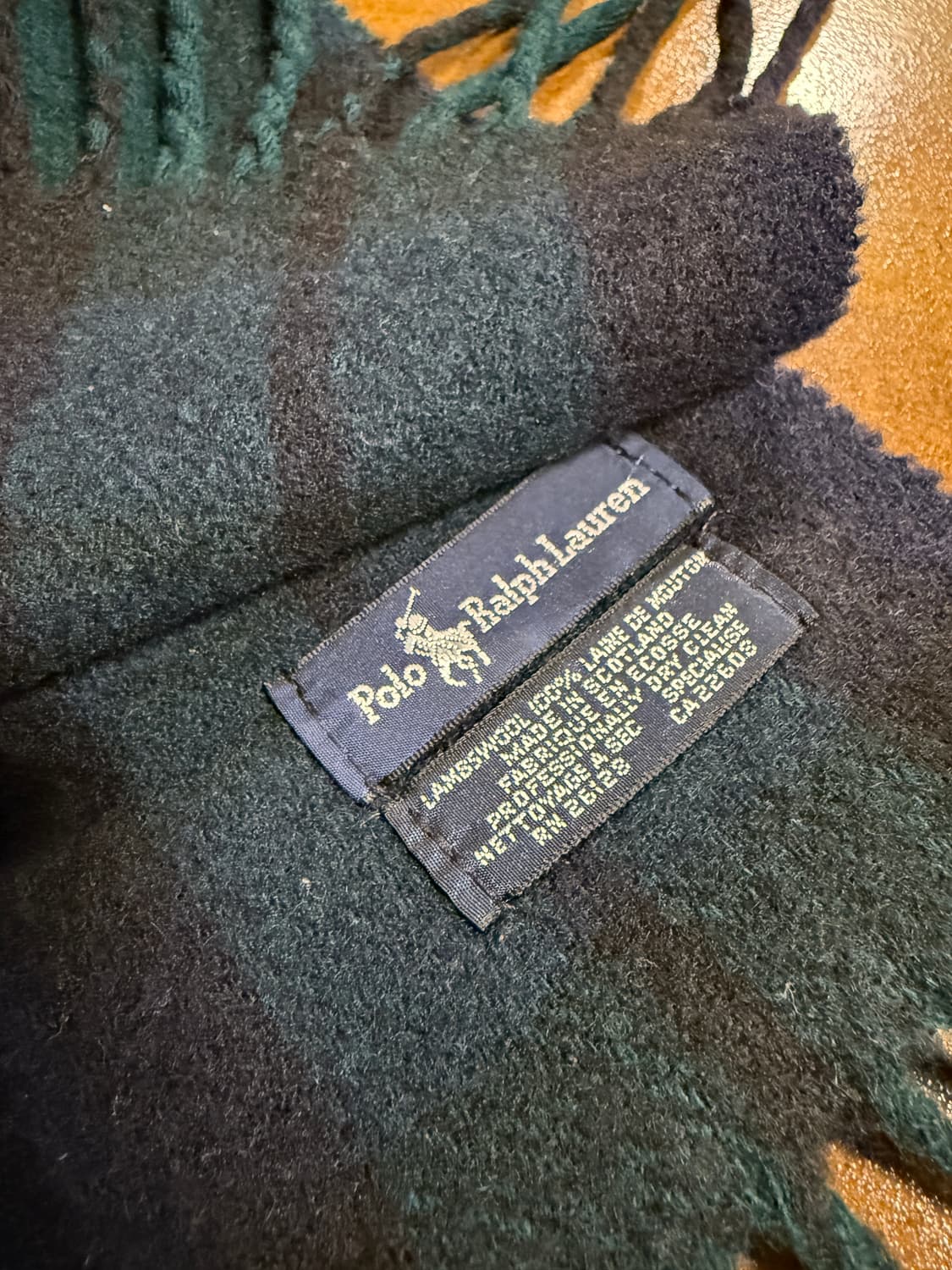 폴로 랄프로렌 1990년대 블랙워치 울 머플러 상품이미지4