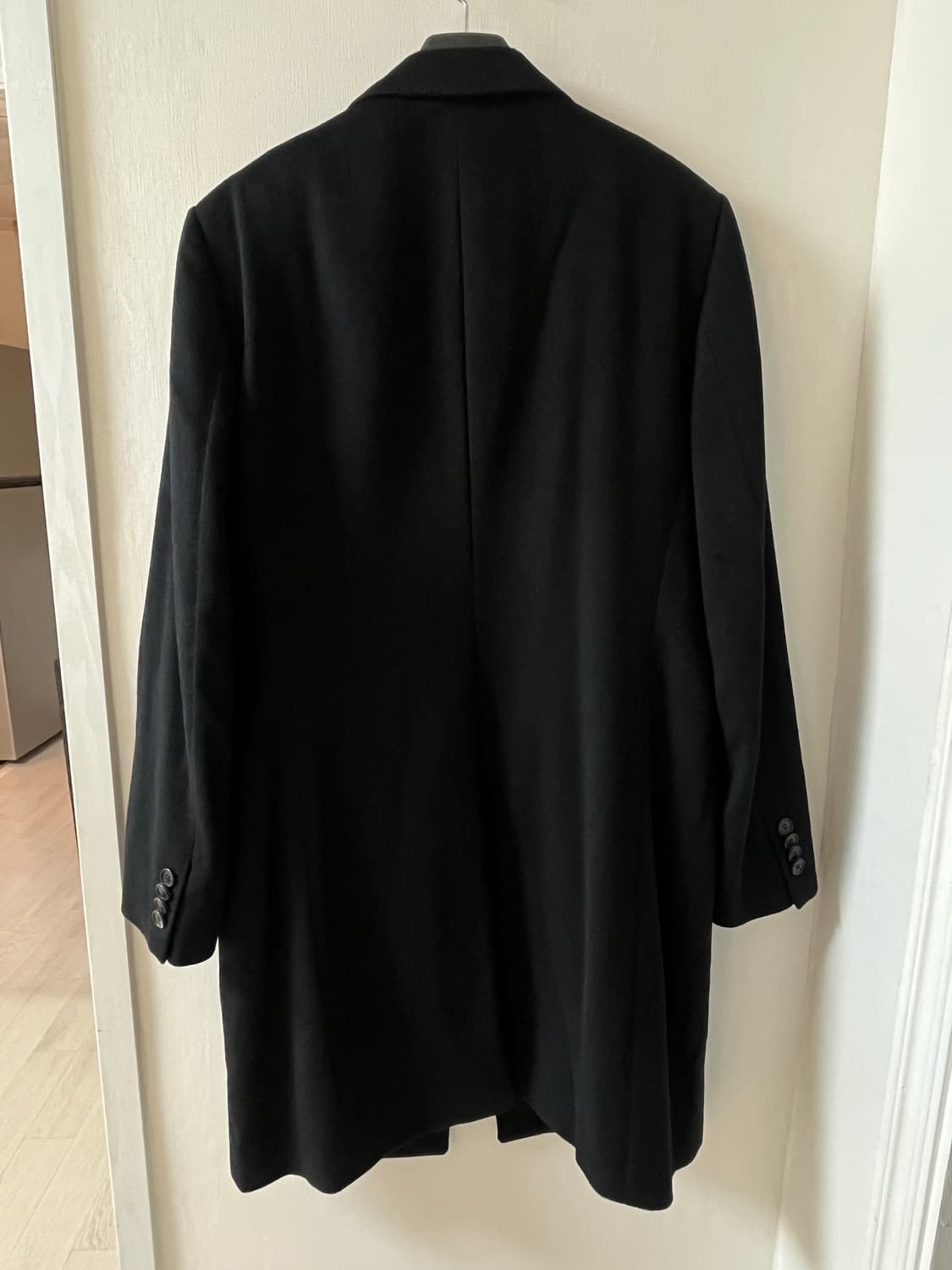 솔리드옴므 캐시미어100% 블랙 롱코트 급처 우영미 상품이미지4