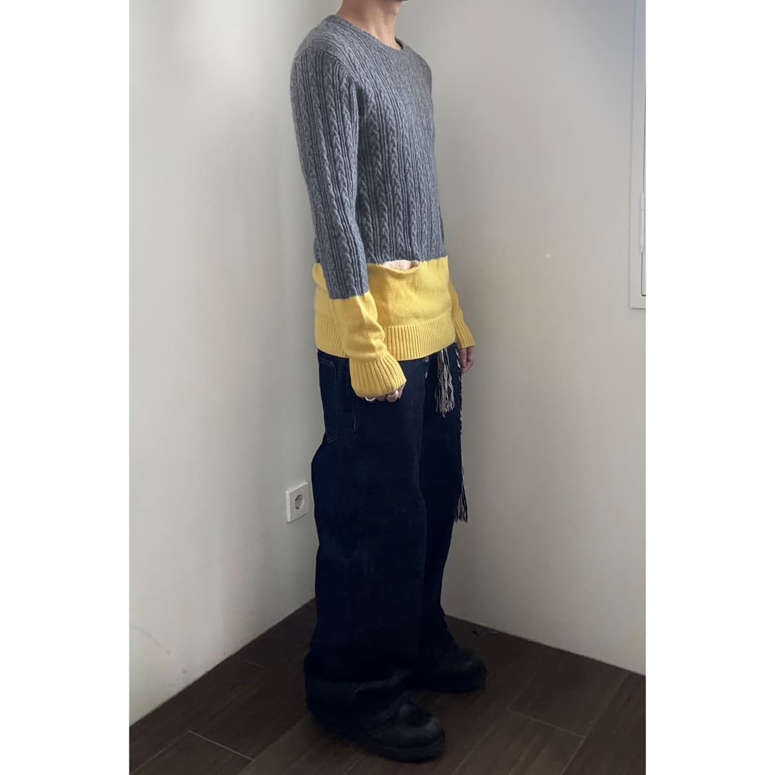 Cashyage Two-tone Sweater 상품이미지2