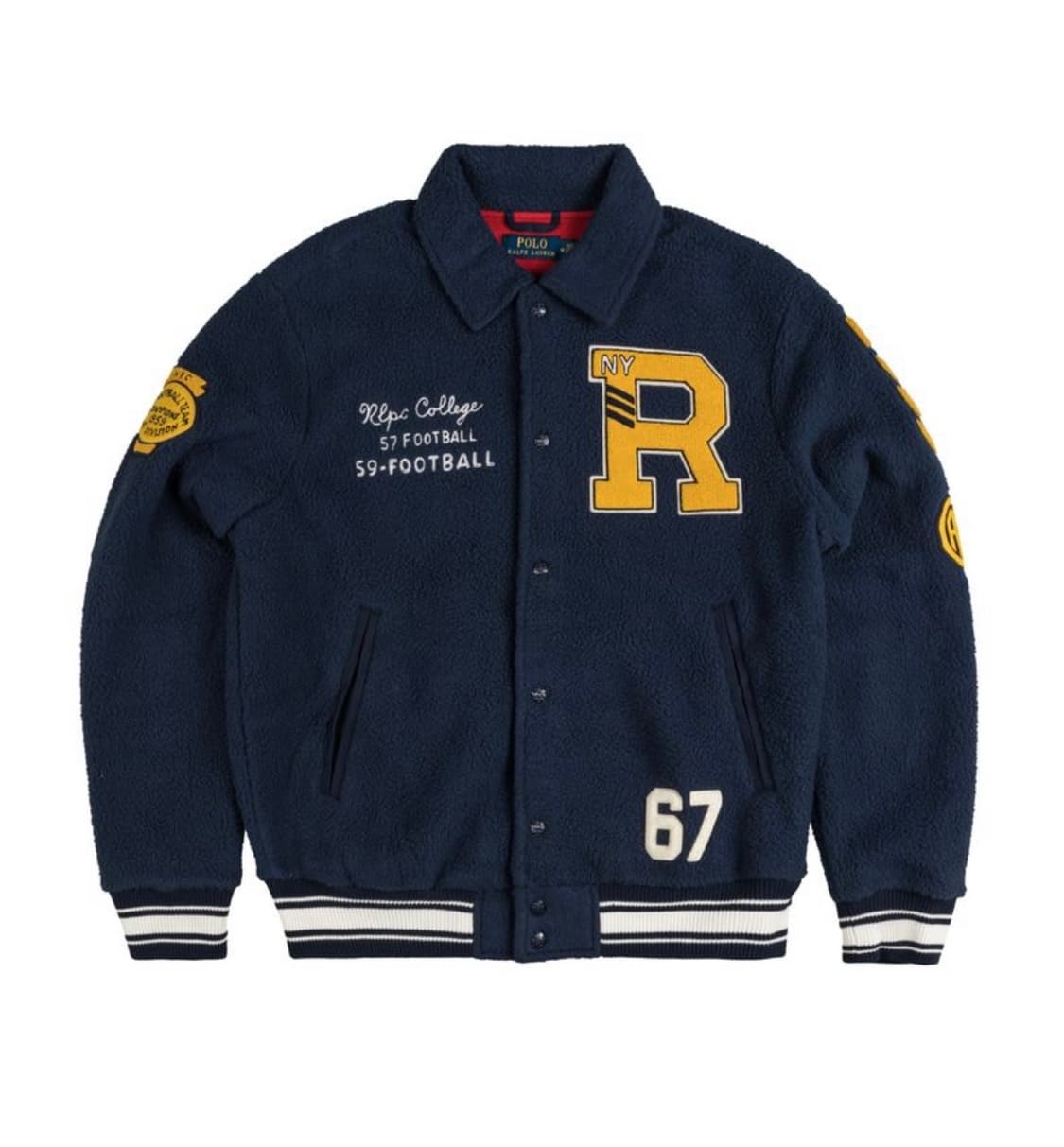 새상품) 폴로랄프로렌 파일 플리스 레터맨 자켓 M사이즈 상품이미지1