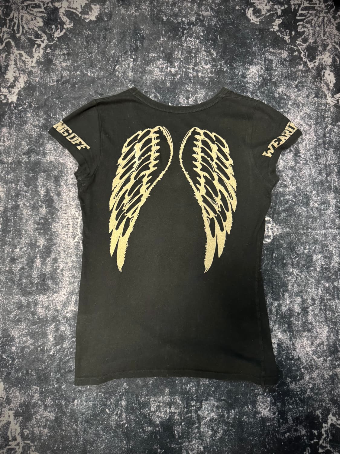 “DIG DEEP”Printed Detail Short T-shirt 상품이미지3