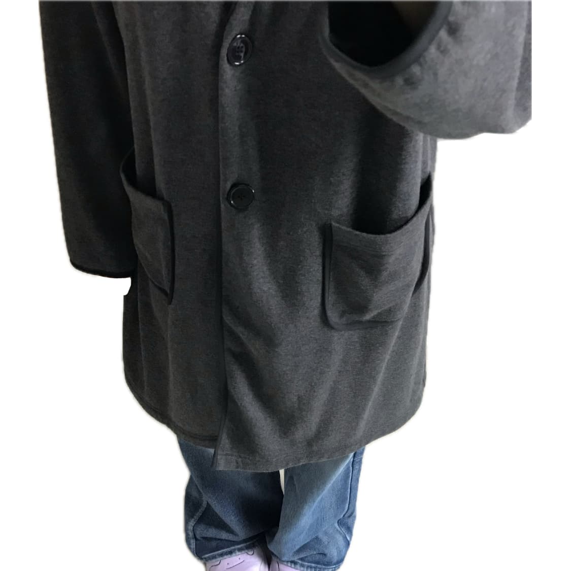 샤워가운st... 차콜 빈티지 롱가디건 (안감 융기모) 상품이미지2