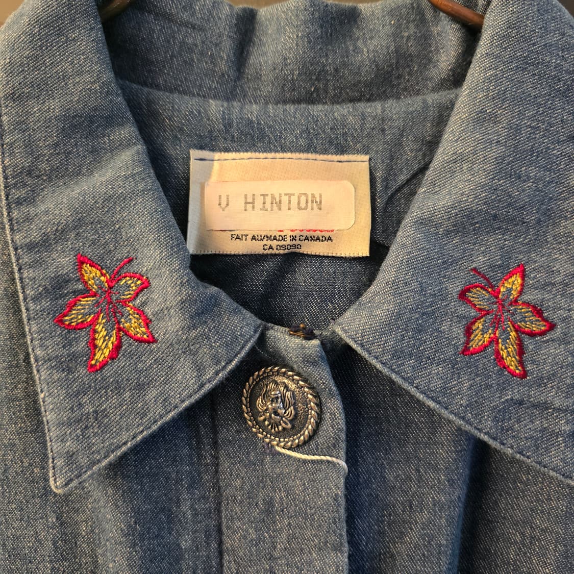 V HINTON 코트 자수 데님 원피스 캐나다 생산  상품이미지4