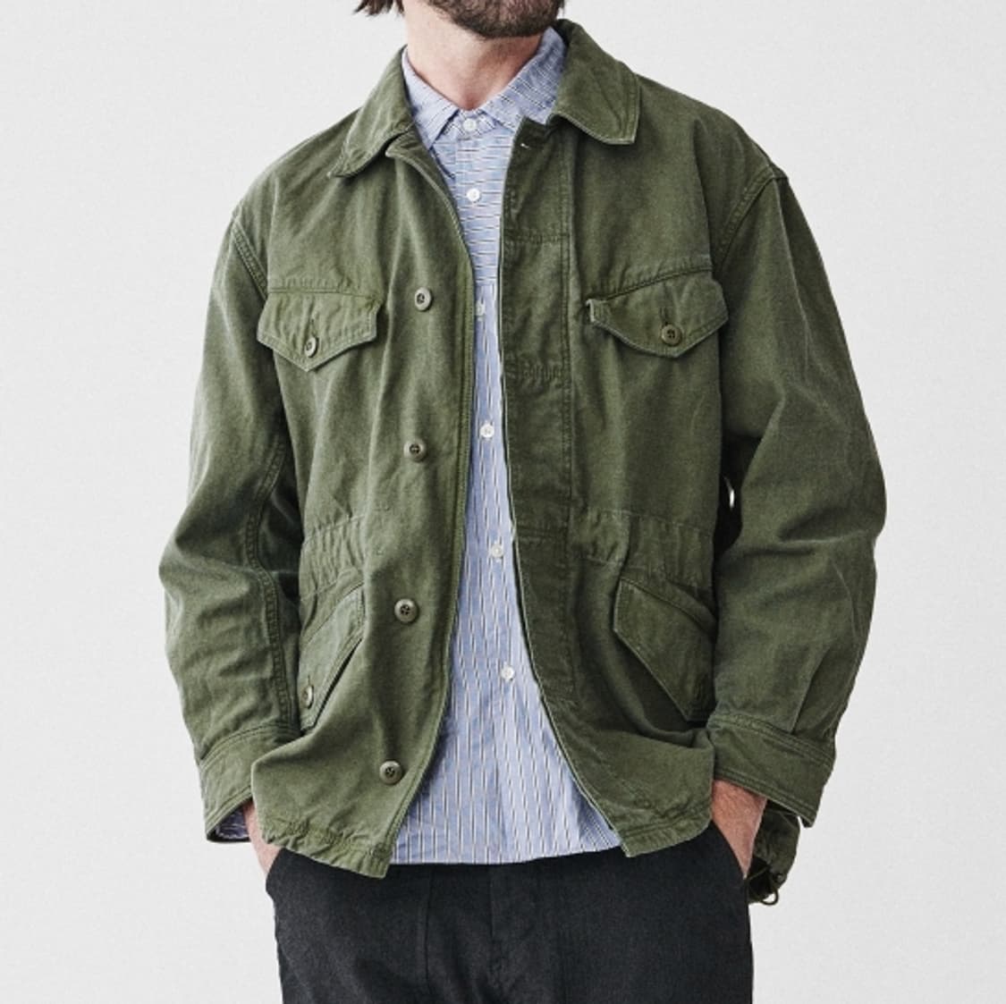 사쥬드크레(Sage de cret) 스트라이프 셔츠 L사이즈 상품이미지1