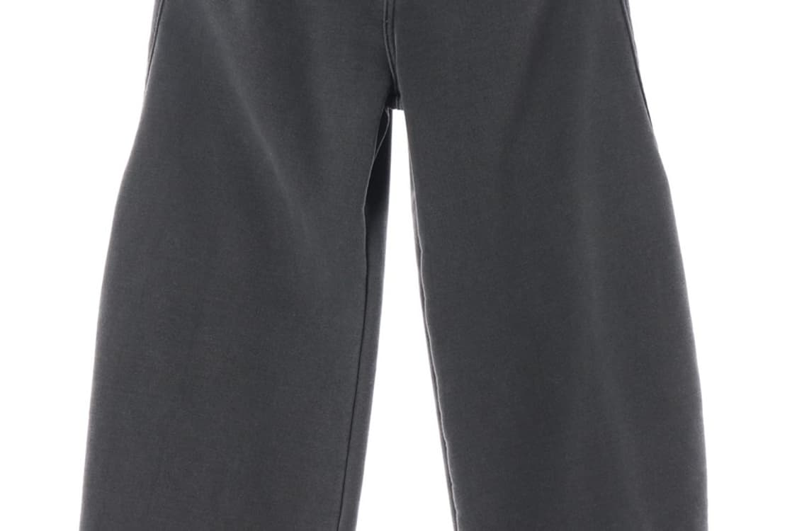 차콜 그레이 와이드핏 코튼 밴딩 팬츠 상품이미지4