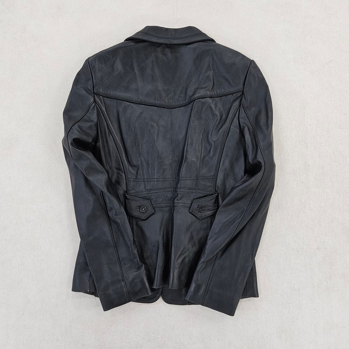 [66] ROBO 로보 여성 80s 원버튼 양가죽 레더 자켓 0120Y2 상품이미지4